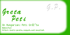 greta peti business card